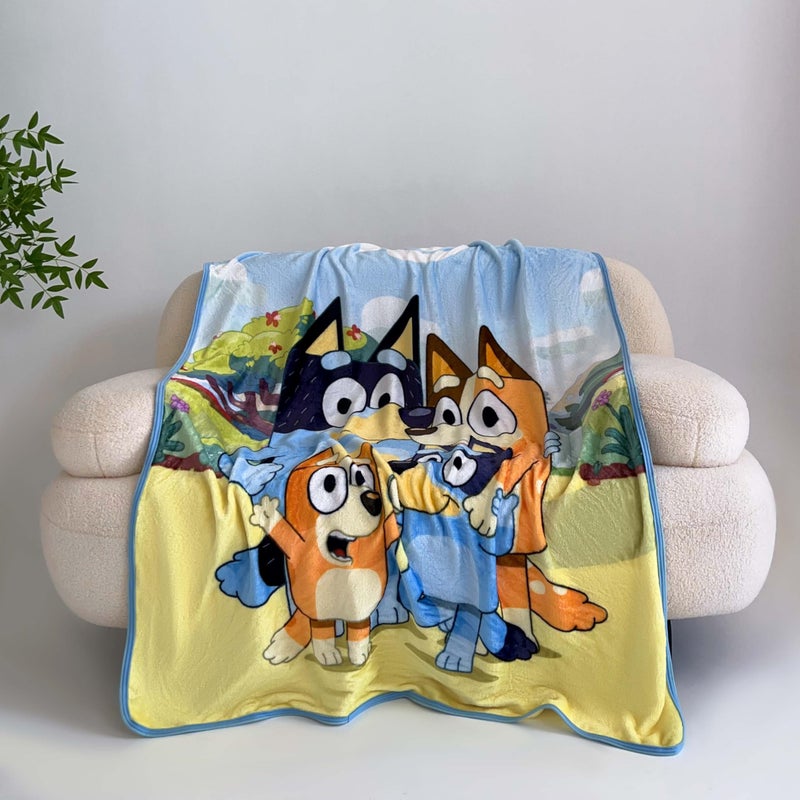 Northwest Bluey Micro Raschel Throw Blanket, 46" x 60", Family Photo - Image 2