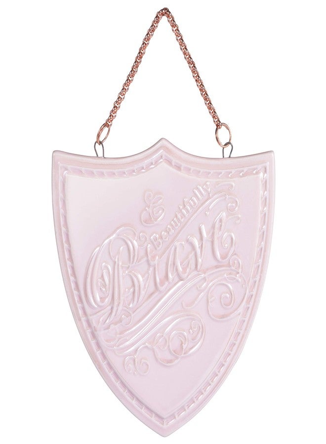 Hallmark Keepsake Christmas Ornament 2020 Beautifully Brave Pink Shield Porcelain - Image 1