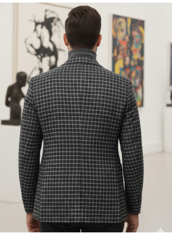 RIGO Blue Checked Blazer for Men - Image 2