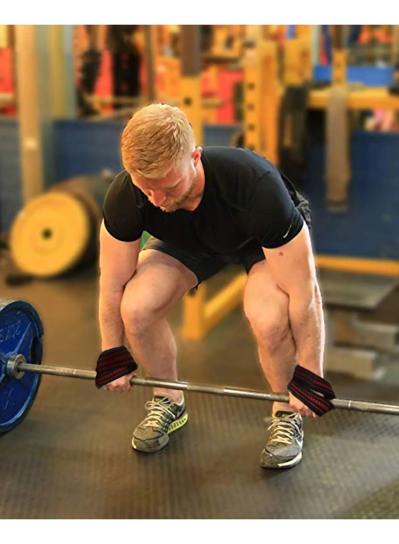 سوار رفع الاثقال بتصميم على شكل رقم 8، ستراب معصم اليد للرجال والنساء لتمرين الرفعة المميتة وتمارين القوة وتعزيز القبضة. متوفر بمقاسين - Image 4