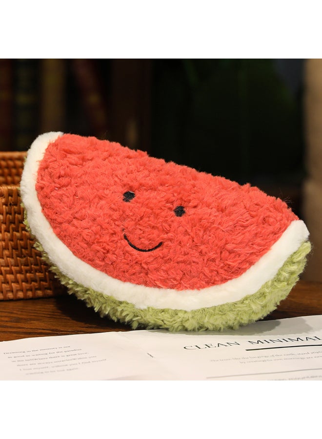 Simulation Fruit Plush Toy Children's Birthday Gift Grasping Machine Rag Doll Wedding Watermelon Doll Batch Small Doll-Color:Watermelon - Image 1