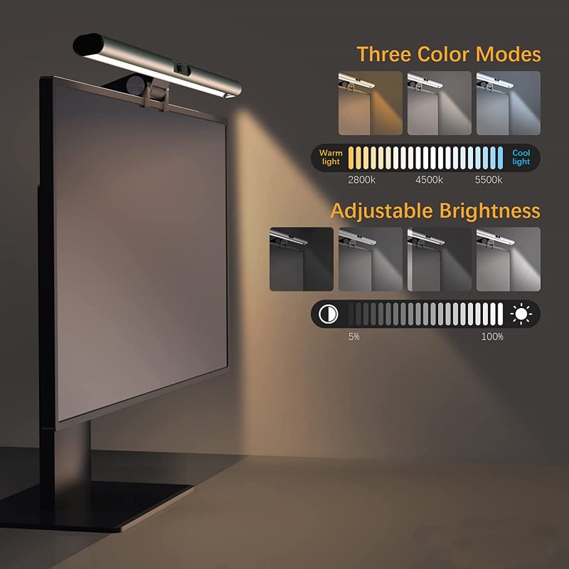Computer Monitor Light Bar With Webcam 2-In-1 Screen Light Bar - USB Powered Monitor Webcam Lamp For Video Chats - Image 4