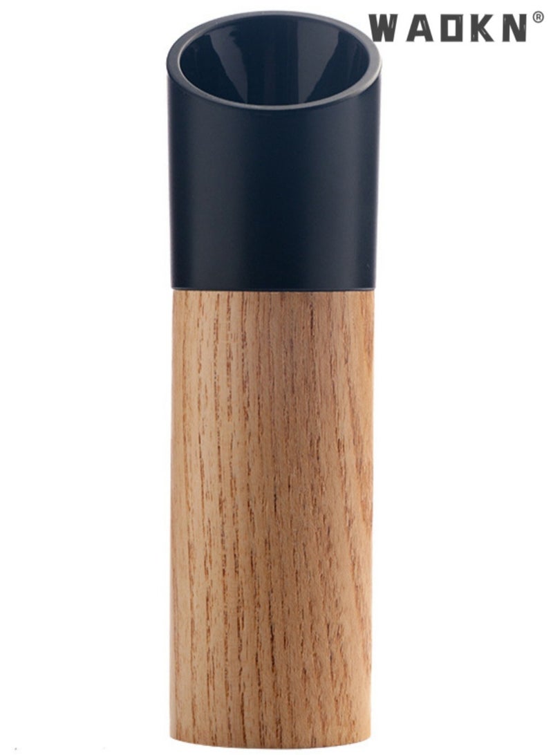 WAOKN Wooden Manual Pepper Grinder with Ceramic Grinding Core,Ceramic Core Salt and Pepper Mills,Salt and Pepper Grinding Set with Adjustable Coarseness Levels - Image 1