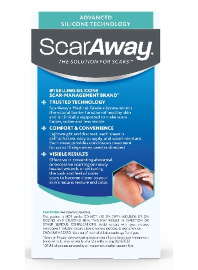 ScarAway Silicone Clear Scar Sheets- 10 Sheets - Image 2