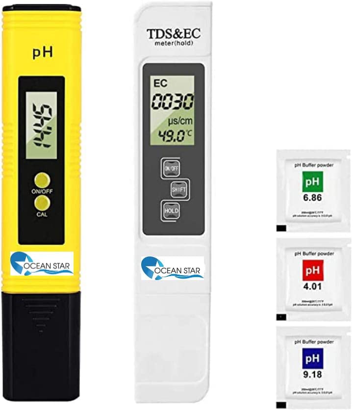 OCEAN STAR TECHNOLOGIES EC and pH Meter, Total Dissolved Solids Tester for Water Testing, Household Drinking Water, Swimming Pools, Aquariums, Reverse Osmosis - Image 1