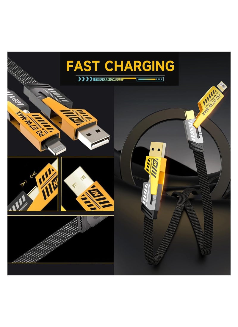 Samu 4 in 1 Fast Charging Cable Type-C Lightning Port 1m Universal Charger Cable 3A Fast Data Sync Charging  - Image 2
