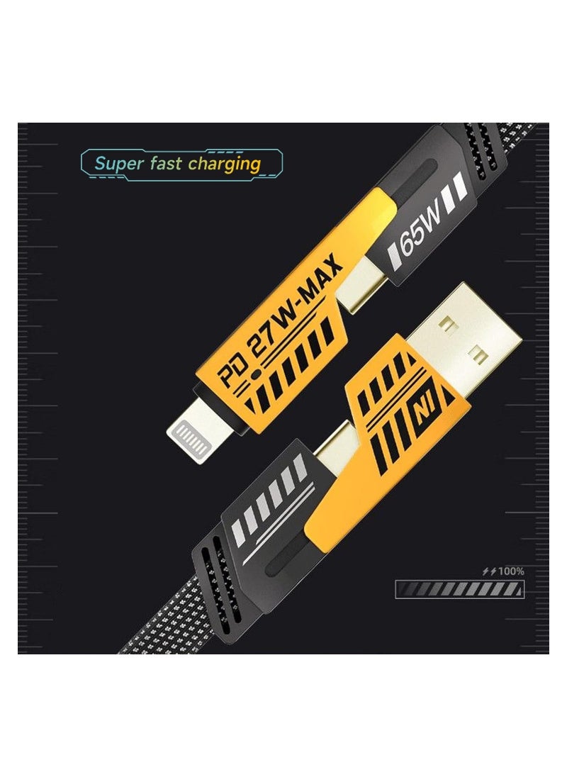 Samu 4 in 1 Fast Charging Cable Type-C Lightning Port 1m Universal Charger Cable 3A Fast Data Sync Charging  - Image 4