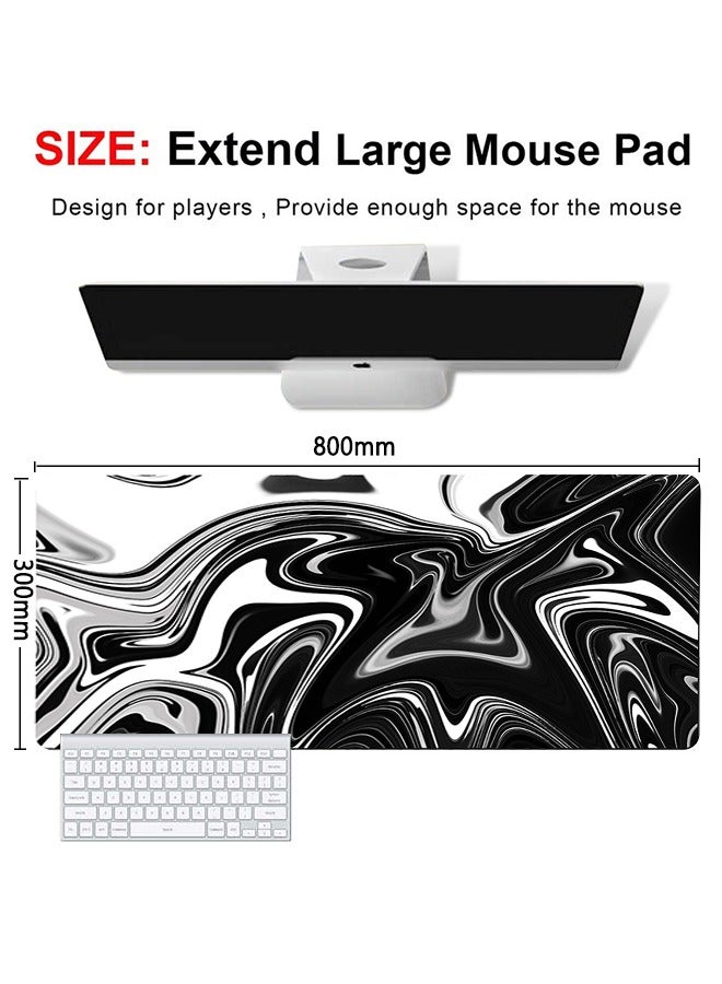 X-level Large Gaming Mousepad with Non-Slip Rubber Base and Stitched Edge Smooth Cloth Surface Long Computer Keyboard Mouse Mat for Home Office Work Desk 800*300*3MM - Image 2