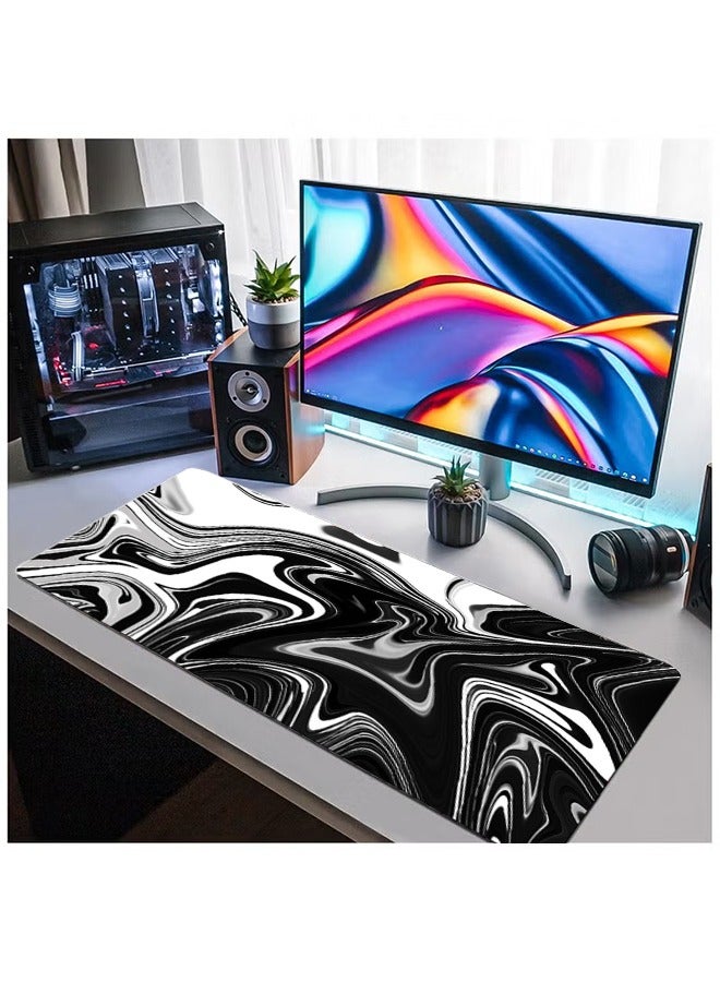 X-level Large Gaming Mousepad with Non-Slip Rubber Base and Stitched Edge Smooth Cloth Surface Long Computer Keyboard Mouse Mat for Home Office Work Desk 800*300*3MM - Image 3