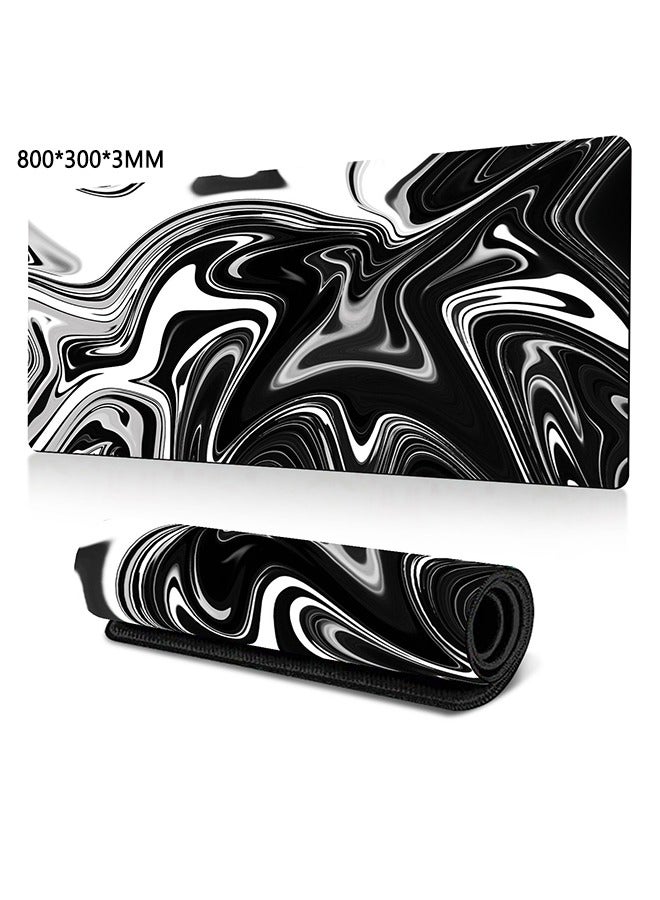 X-level Large Gaming Mousepad with Non-Slip Rubber Base and Stitched Edge Smooth Cloth Surface Long Computer Keyboard Mouse Mat for Home Office Work Desk 800*300*3MM - Image 1
