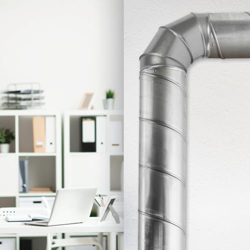 Vent Systems 6" Inch 90 Degree Duct Elbow - Galvanized Steel Round Pipe Connector for Spiral/Rigid Vent - HVAC Ventilation System Pipe Adapter/Coupler - Inlet-Outlet Ducting Bend - Image 5