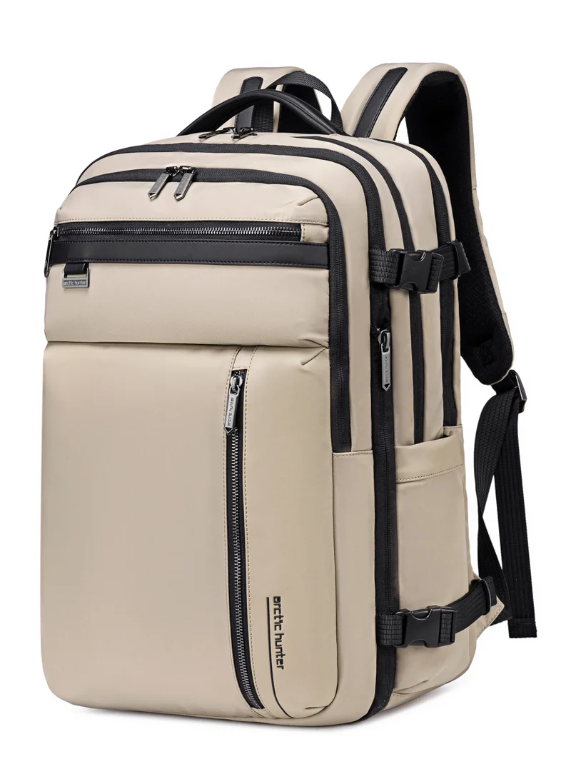 ARCTIC HUNTER Durable Travel Backpack Water Resistant Expandable 26 L Computer Bag with Luggage Carry Strap and Anti-Theft Compartment for Men and Women, B00833, Khaki