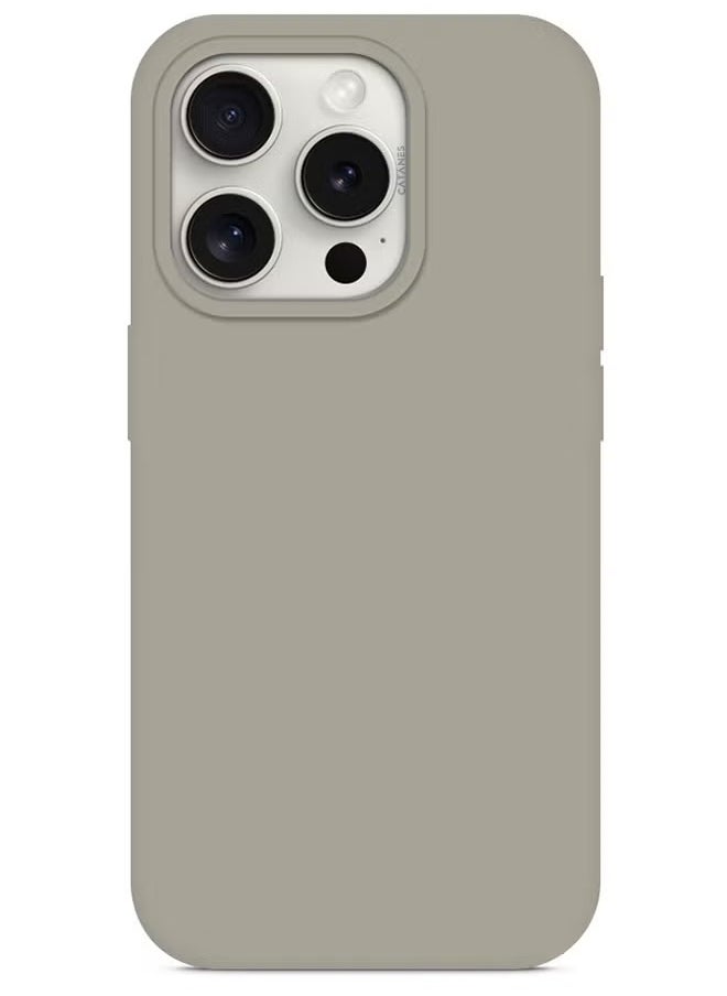 CATANES Silicone Case Cover for Apple iPhone 15 Pro Case Durable and Anti Scratch Back Cover Titaniun  - Image 2