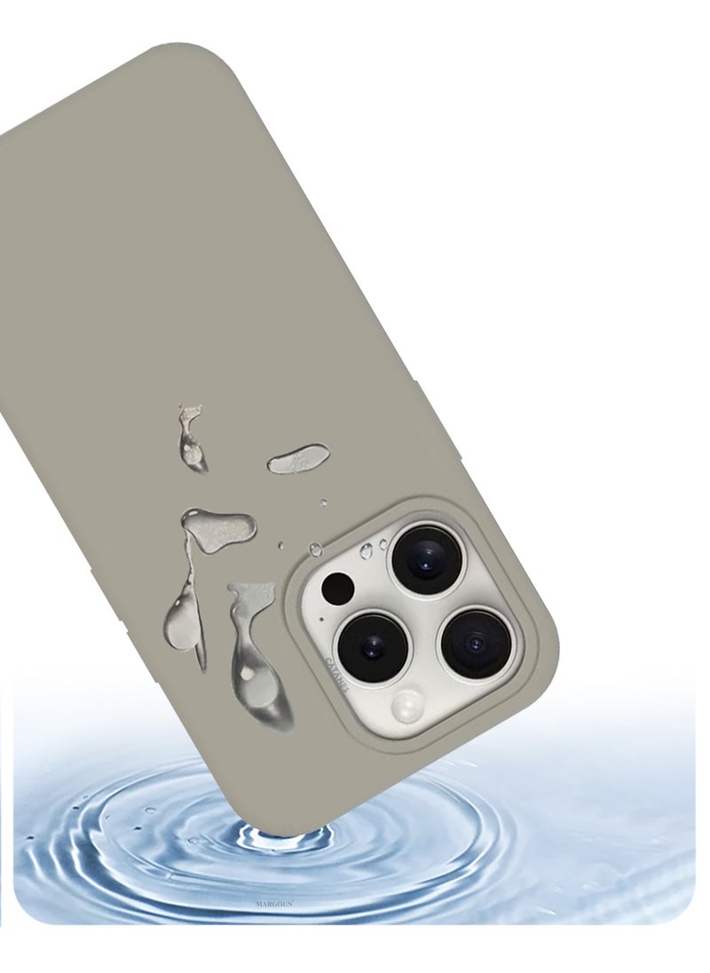 CATANES Silicone Case Cover for Apple iPhone 15 Pro Case Durable and Anti Scratch Back Cover Titaniun  - Image 3