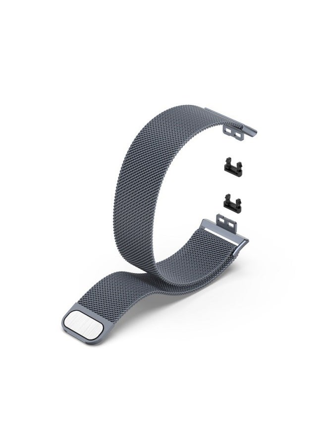 Generic - For Huawei Watch Fit Milan Strap Stainless Steel Metal TIA-B09 Milanese Nice Wristband-Color:Gold (Milan Magnetic) - Image 1