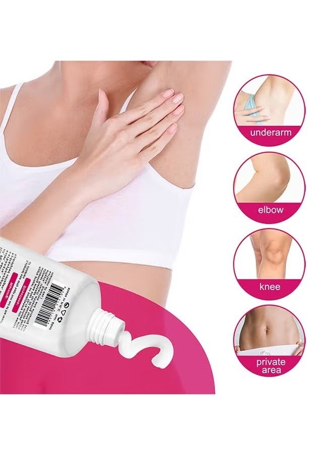 Elaimei Whitening Cream, Dark Spot Corrector Skin Lightening Cream For Body, Intimate Areas, Underarms, Armpit, Knees, Legs, Elbows And Inner Thigh, Whitening Cream Dark Spot Remover For Sensitive Areas 60ml - Image 2