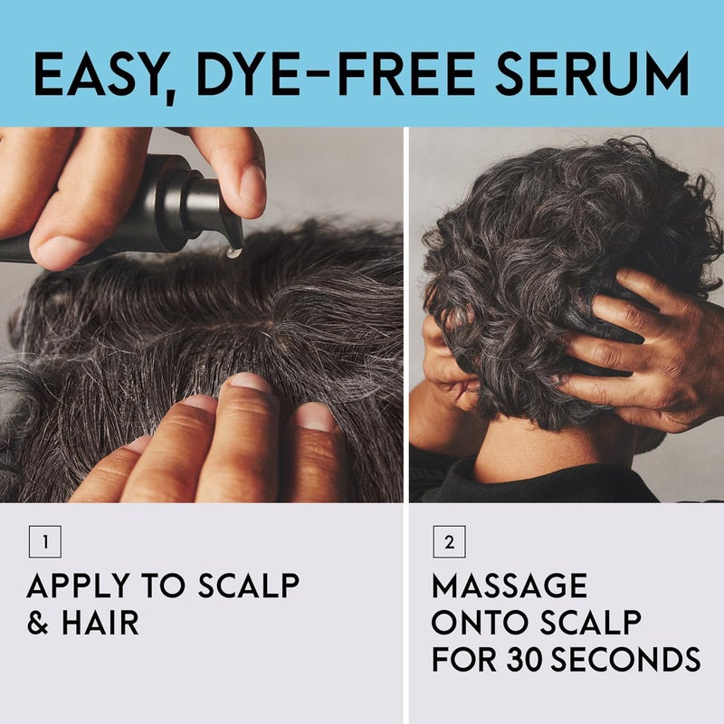 Just for Men Gray Reverse Daily Hair Serum, Gradually Reduces Gray Hair, Easy Dye-Free Serum, 6.7oz - Image 4