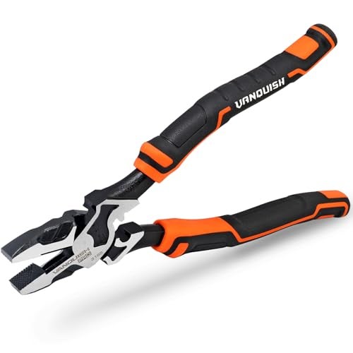 Vanquish 9.5 Inch Wire Cutters High Leverage Lineman Pliers for Twisting and Cutting Wires, Clamping Screws,Wire Stripper 3165 - Image 1