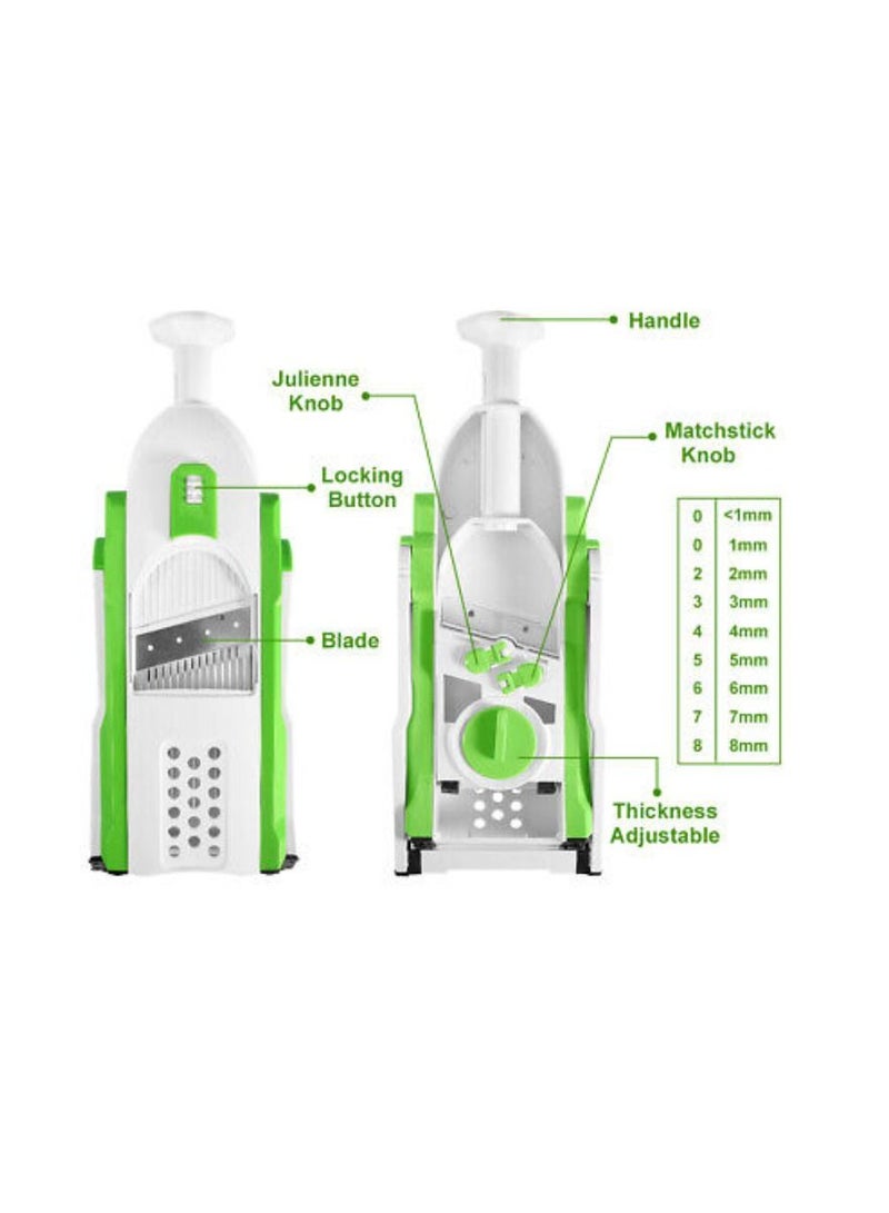Yuwell Vegetable Cutter Multifunctional Mandoline Slicer With Stainless Steel Blades - Image 3
