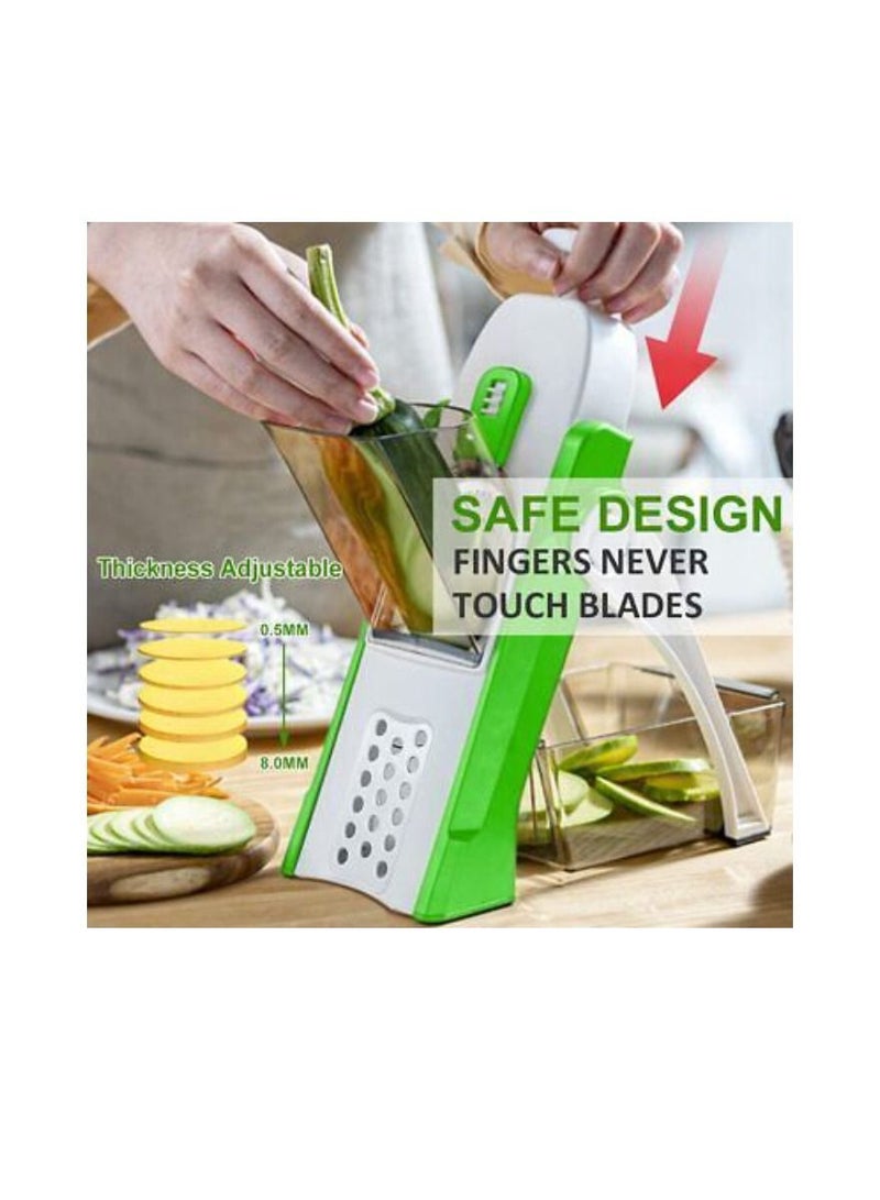 Yuwell Vegetable Cutter Multifunctional Mandoline Slicer With Stainless Steel Blades - Image 5