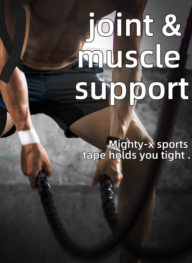 فلاي رود شريط رياضي، 3 لفة 5 متر من شريط رياضي قطني مسامي، مناسب لآلام الكاحل والركبة والكوع والكتف، (أصفر) - Image 5