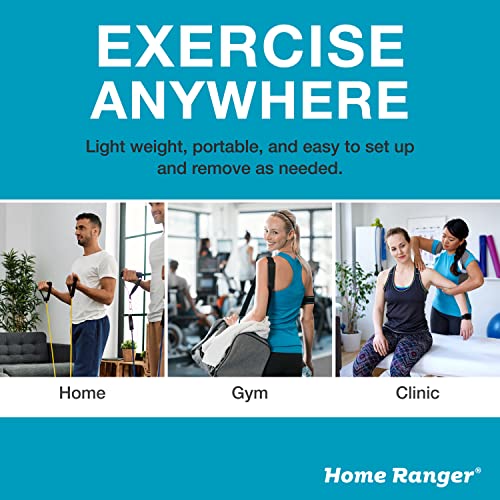 Home Ranger HomeRanger Premium Shoulder Pulley System - Original Version, Model 240 - Ergonomic Handles and Web Strap for Secure Over-The-Door or Side Attachment - Easy Set-up, Range of Motion Exercise Device - Image 4