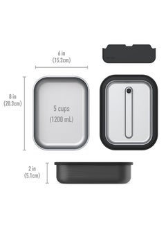Bentgo Stainless Steel Leak Proof Lunch Box - Carbon Black  - Image 3