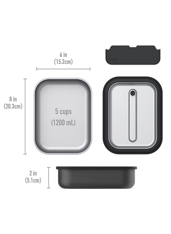 Bentgo Stainless Steel Leak Proof Lunch Box - Carbon Black  - Image 3