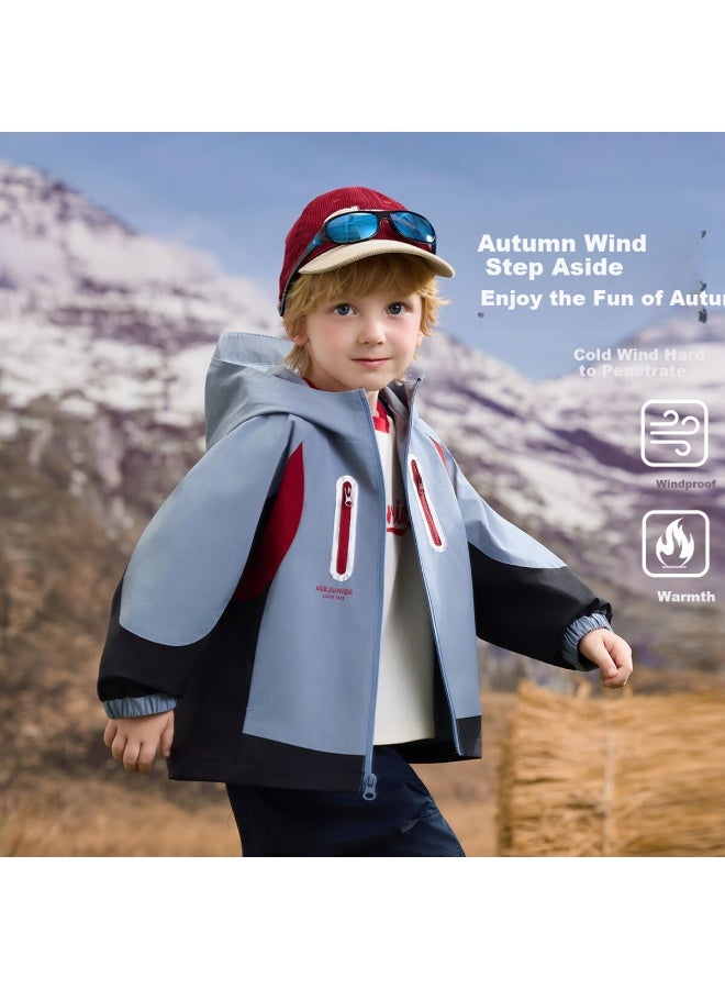 Ask Junior Level 4 Waterproof Children's Jacket Spring  Outdoor Sports Hiking Boys' Jacket Blue Size 100 - Image 1