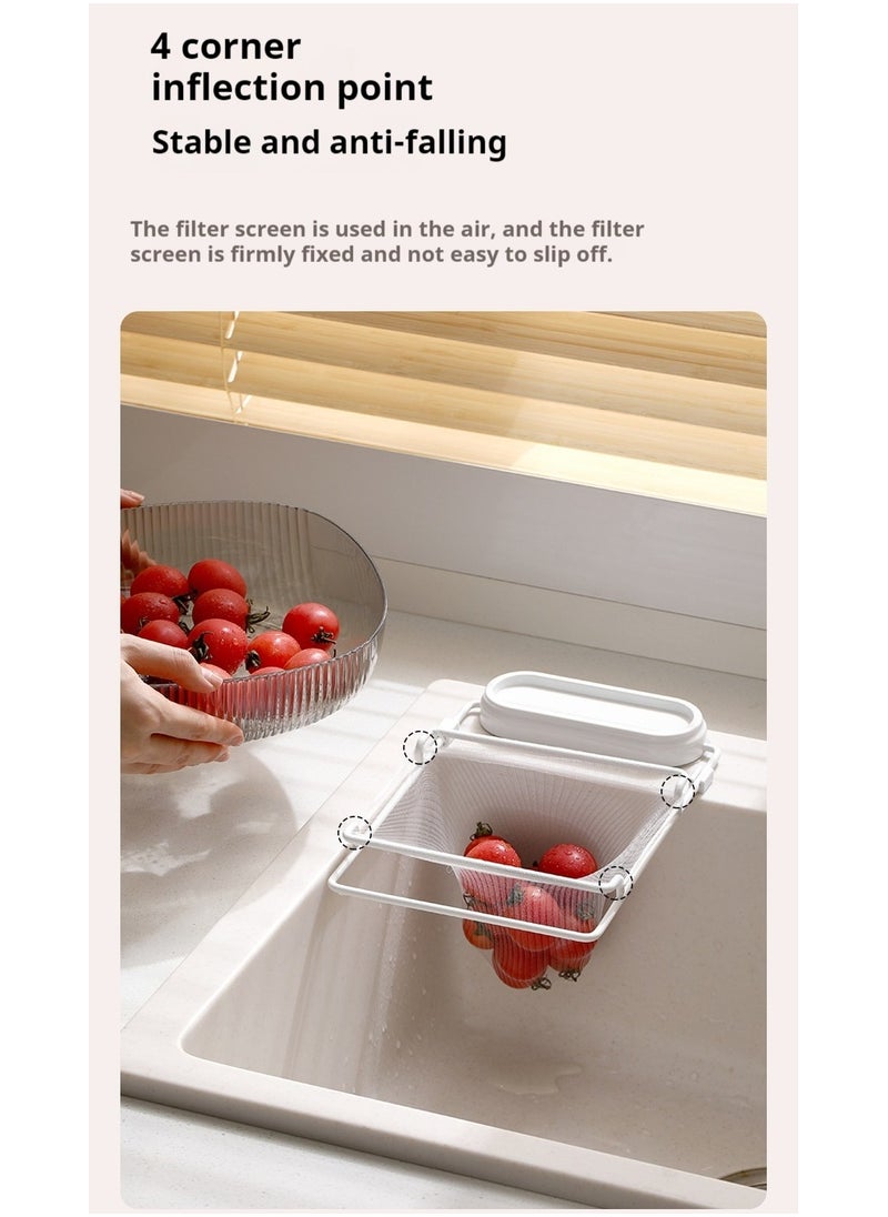 Generic 50 Pieces Filters+1 Piece Drain Rack Kitchen Sink Leftovers Disposable Net Bag Kitchen Waste  - Image 2