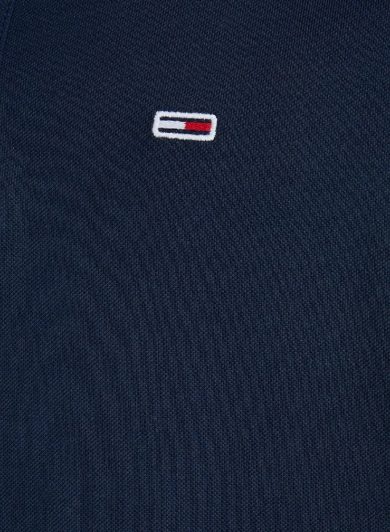 TOMMY JEANS Men's Regular Tipping Polo - Cotton, Blue