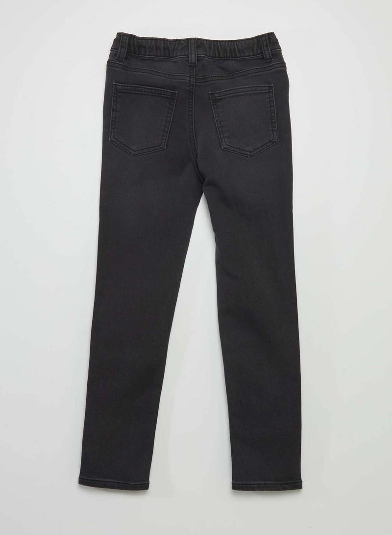 Kiabi Boys Jeans with elasticated waist and drawstring ties - Image 2
