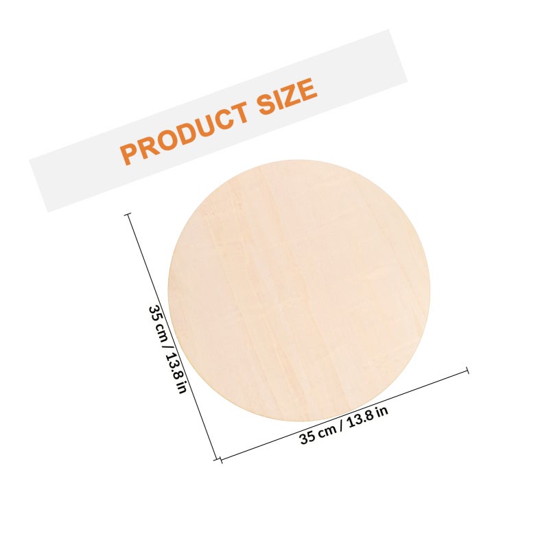 5pcs Unfinished Round Slice Chips Door Sign Hanging Blank Unfinished Wood Sign - Image 2