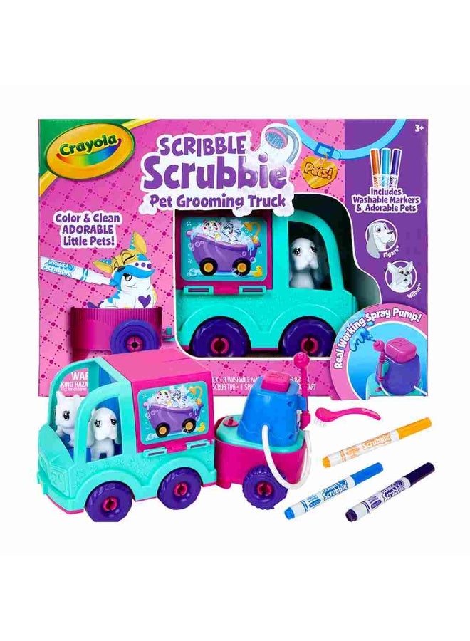 Crayola مجموعة لعب شاحنة العناية بالحيوانات الأليفة من سكريبل سكروبي - Image 2