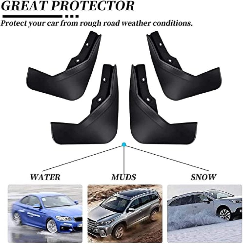 Mazda CX-5 Mud Flaps: 4-Piece Black Durable ABS Plastic - Precision Custom Fit For 2013-2016 Models, All-Around Protection For Daily, Off-Road And Snow Driving - Image 4