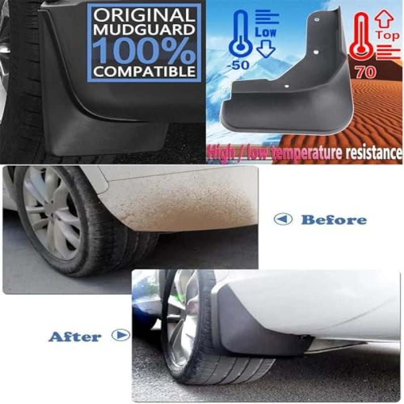 Mazda CX-5 Mud Flaps: 4-Piece Black Durable ABS Plastic - Precision Custom Fit For 2013-2016 Models, All-Around Protection For Daily, Off-Road And Snow Driving - Image 3