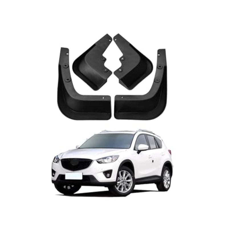 Mazda CX-5 Mud Flaps: 4-Piece Black Durable ABS Plastic - Precision Custom Fit For 2013-2016 Models, All-Around Protection For Daily, Off-Road And Snow Driving - Image 1