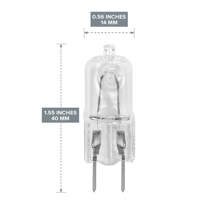 12vmonster 10 Pack-G8 25W 120V Halogen Specialty Lighting Light Bulbs JCD Type 110v 130v 25 Watt T4 G8 Puck Lamp Microwave Oven Stove Top Kitchen Appliance Replacement Lighting Bi Pin Clear Lens - Image 3