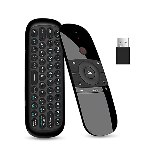 WeChip W1 Universal TV Remote Air Mouse, Wireless Keyboard Fly Mouse 2.4GHz Connection Air Remote Keyboard Mouse for Android TV Box/PC/Smart TV/Projector/HTPC/All-in-one PC/TV (w1) - Image 1
