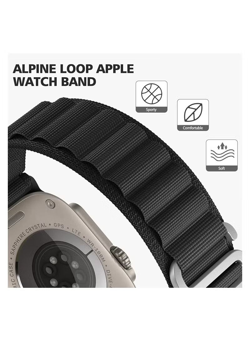 vesus Apple Watch Alpine Loop Band 49mm/45mm/44mm Nylon Woven Sport Strap - Image 2