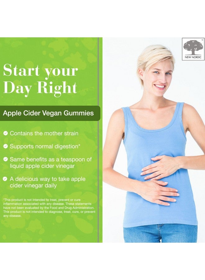 NEW NORDIC Apple Cider Vinegar Gummies, 400 mg Daily Intake with The Mother Strain, Sugar Free ACV Dietary Supplement, No Vinegar Taste, 60 Count (Pack of 1) - Image 3