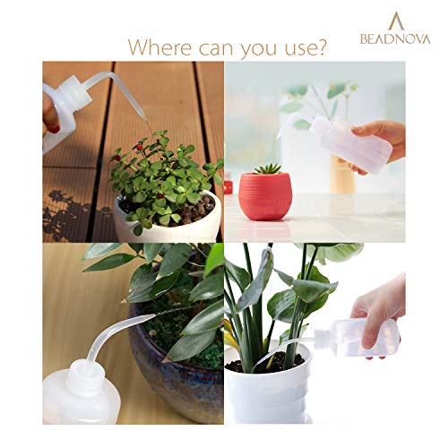 BEADNOVA Squeeze Bottle Plant Watering Bottle 250ml 8oz Small Wash Bottle Squeeze Plastic Small Watering Can for Indoor Plants Succulent Watering Can (1pc) - Image 4