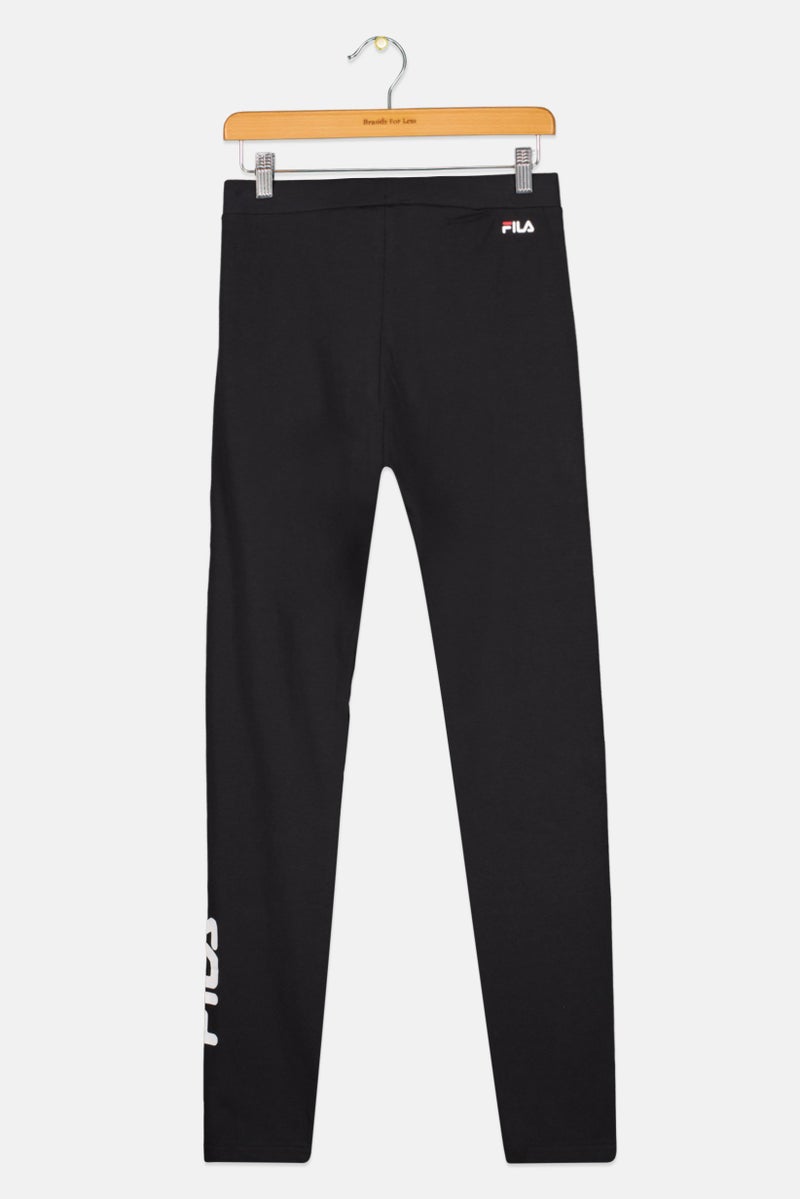 FILA Kids Girl Sportswear Fit Brand Logo Pull-On Leggings, Black - Image 2