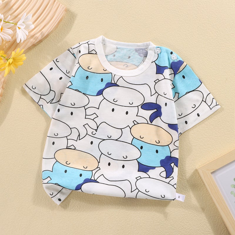 Children's Short Sleeve Boys Cotton T-shirt Girls Baby Coat Summer Cotton Half Sleeve Summer Children's Clothing