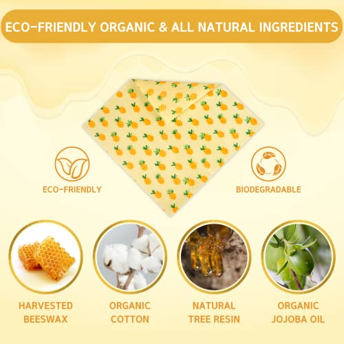BYTTME Reusable Beeswax Wrap - 9 Pack Beeswax Wraps for Food, Eco-Friendly Beeswax Food Wraps, Bread Sandwich Food Wrap - Organic, Sustainable, Zero Waste, Plastic-Free Food Storage, 1XL, 3M, 5S - Image 3