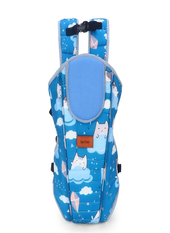 Laee Cute Baby Carrier Bag – Soft & Comfortable Baby Carrying Sling with Printed Design, Adjustable Straps, Front & Back Carry for Newborns & Toddlers (Sky Blue) - Image 1
