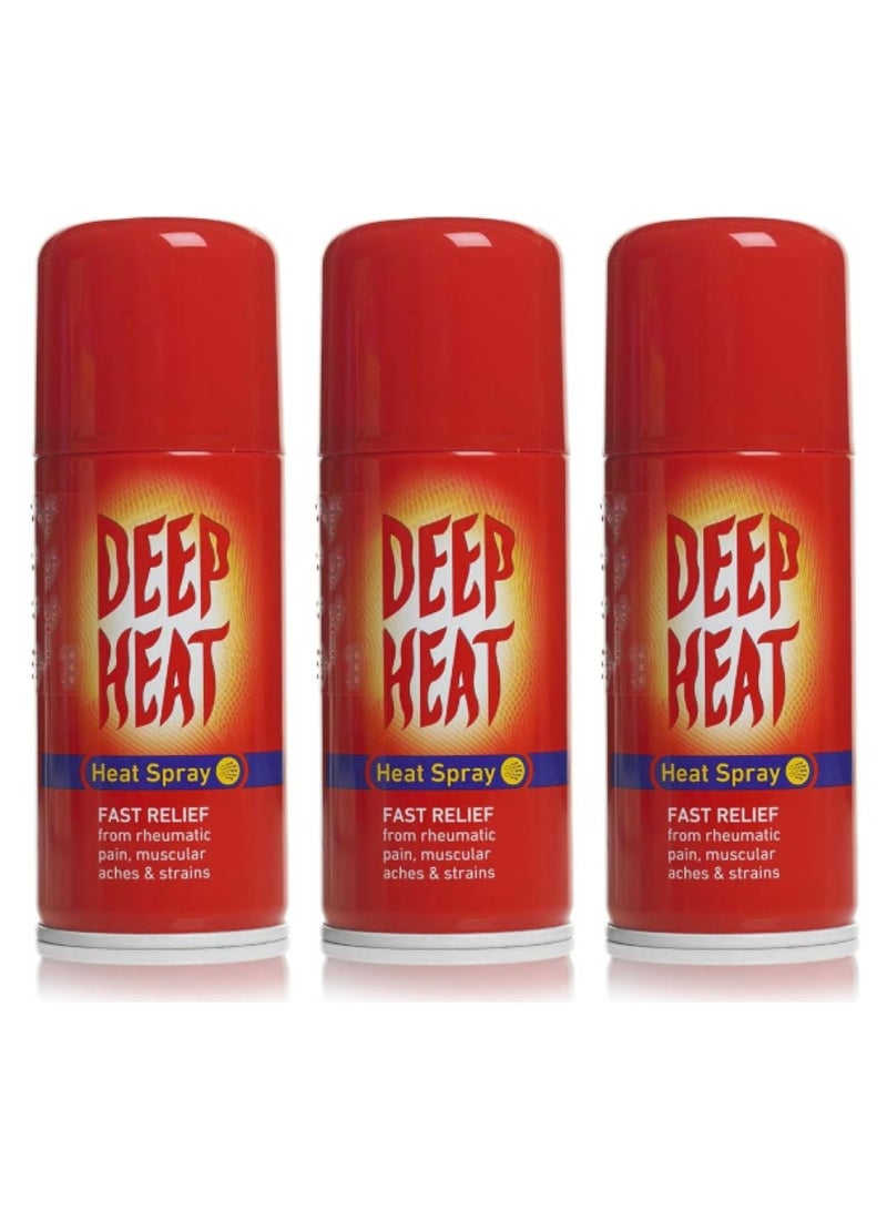 DEEP HEAT Fast Relief Spray 150ml 3PCS
