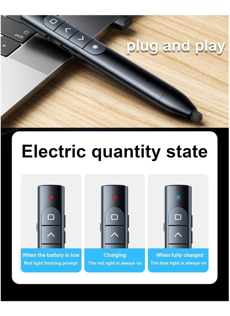 Generic - Presentation Clicker, Wireless Presenter Remote Clicker for Powerpoint, Powerpoint Clicker with Volume Control   Flip Presentation Remote Slide Advancer Clicker - Image 1