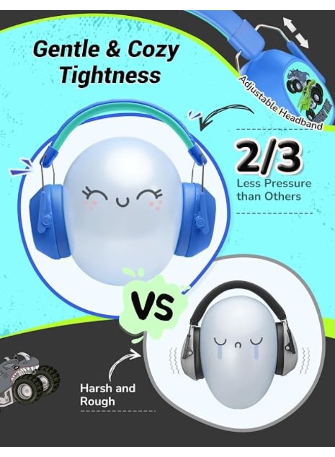 iClever Kids Safety Noise Reduction Ear Muffs, SNR 29dB, Noise Cancelling Ear Hearing Protection for Autism Sensory, Concentration Aid - Image 2