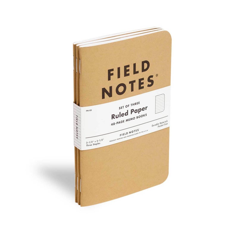 Field Notes: Original Kraft 3-Pack - Ruled Paper Memo Books - Lined 48 Page Pocket Notebooks - 3.5" x 5.5" - Image 4